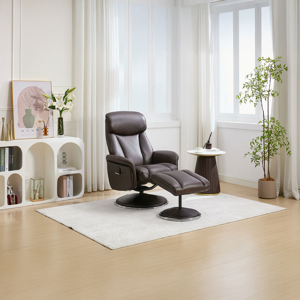 Yukon - Swivel Recliner Chair With Footstool