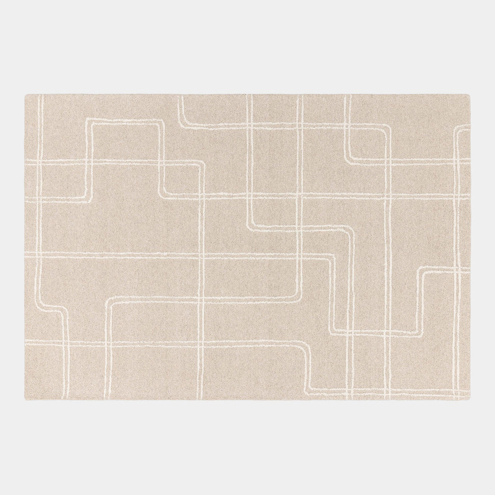 Ada - Patterned Rug Sand