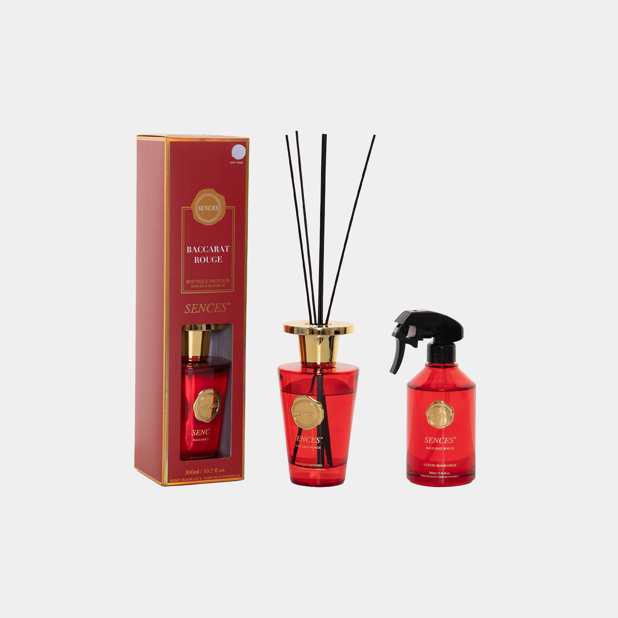 Sences - Baccarat Rouge Reed Diffuser & Room Spray, Set Of 2
