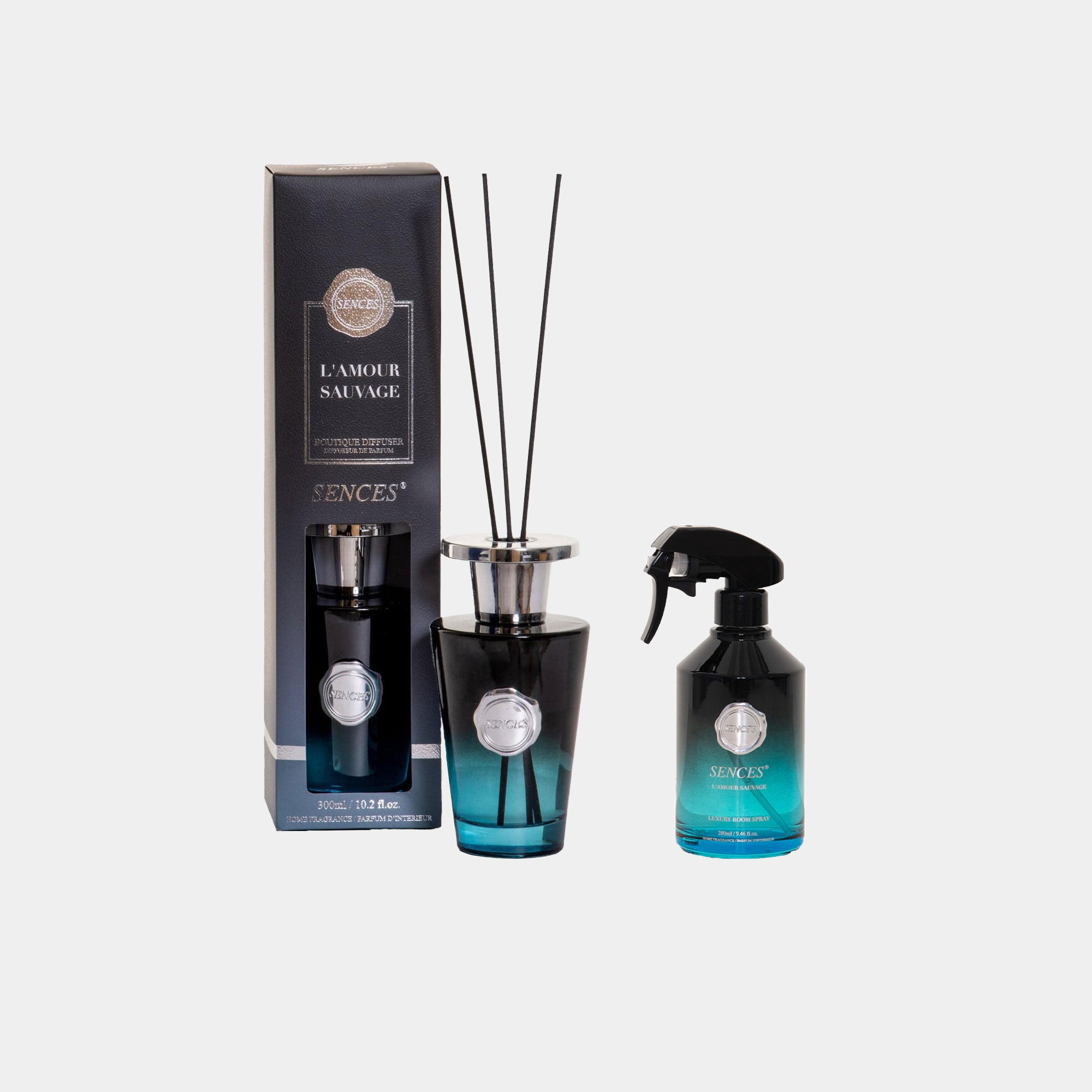 Sences - L'amour Sauvage Reed Diffuser & Room Spray, Set Of 2