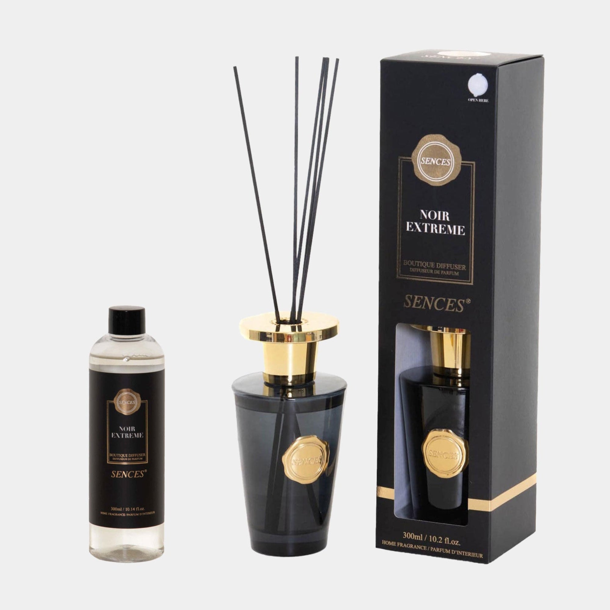 Sences - Noir Extreme Reed Diffuser & Refill Set