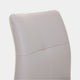 Shamrock - Swivel Dining Chair in White Leather with Black Legs