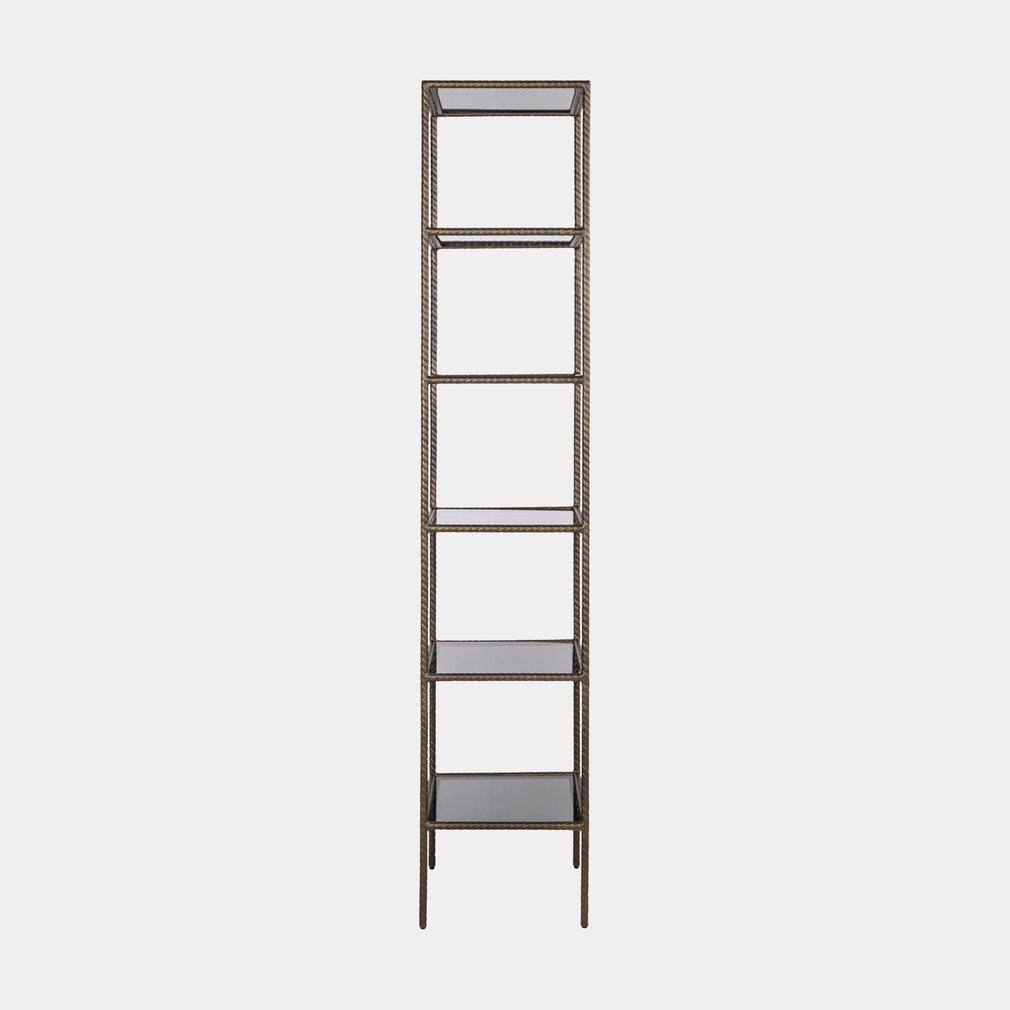 Smythe - Shelving Unit, Gold