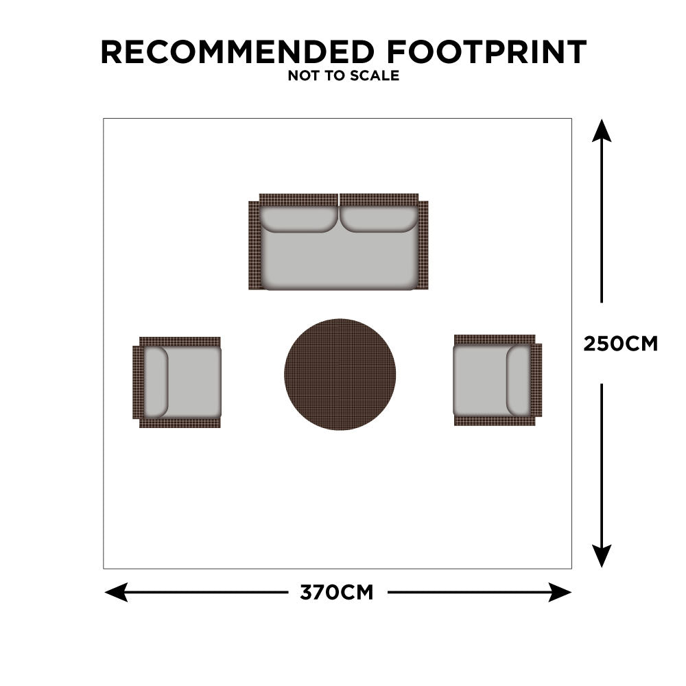 Mauritius - Garden Sofa Set With Coffee Table