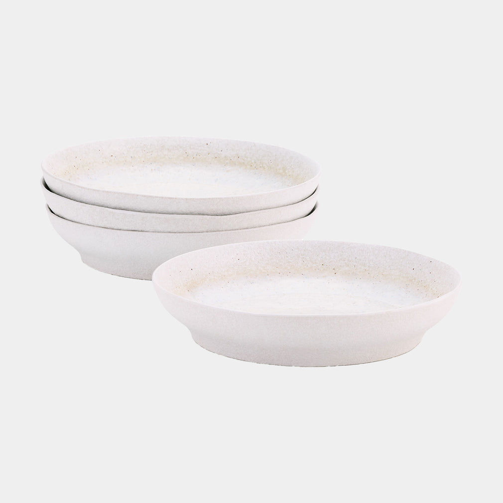 Mylor Soft White Stoneware - Pasta Bowls, Set of 4