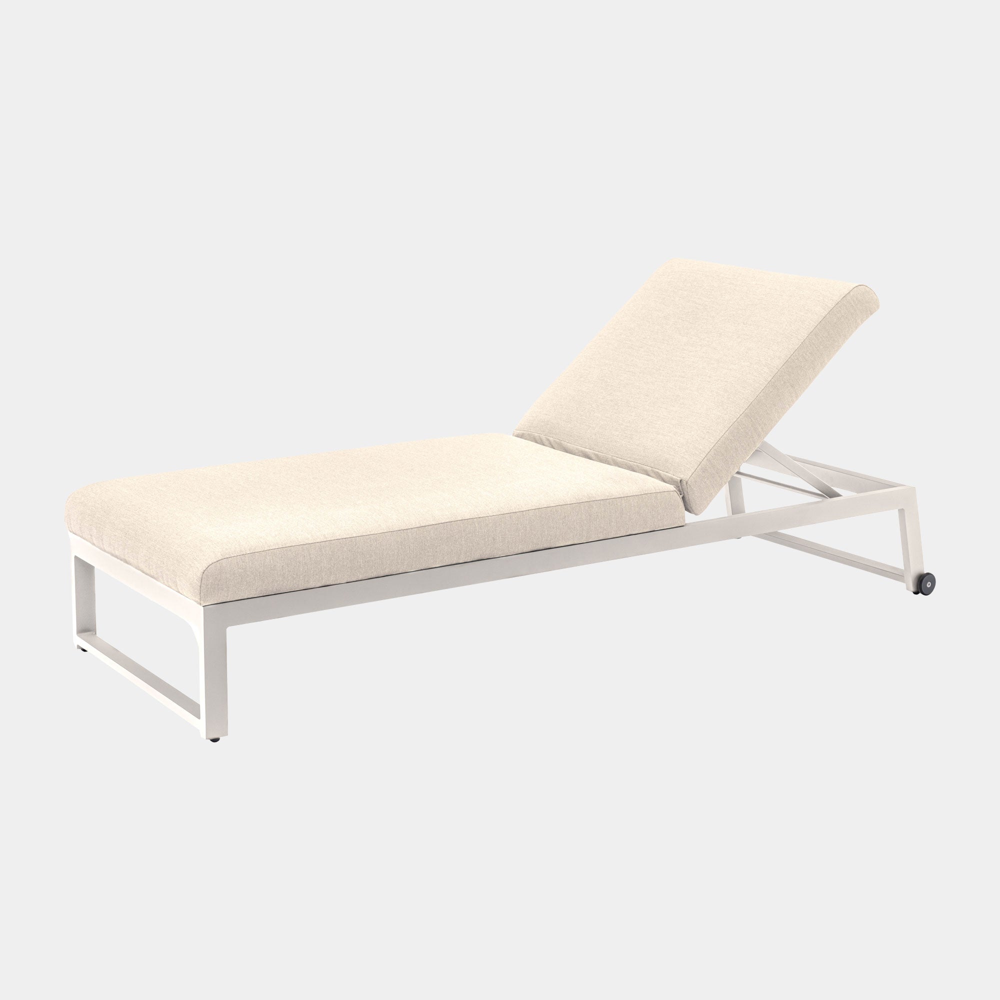 Coral Gables - Sun Lounger With Wheels, Natural
