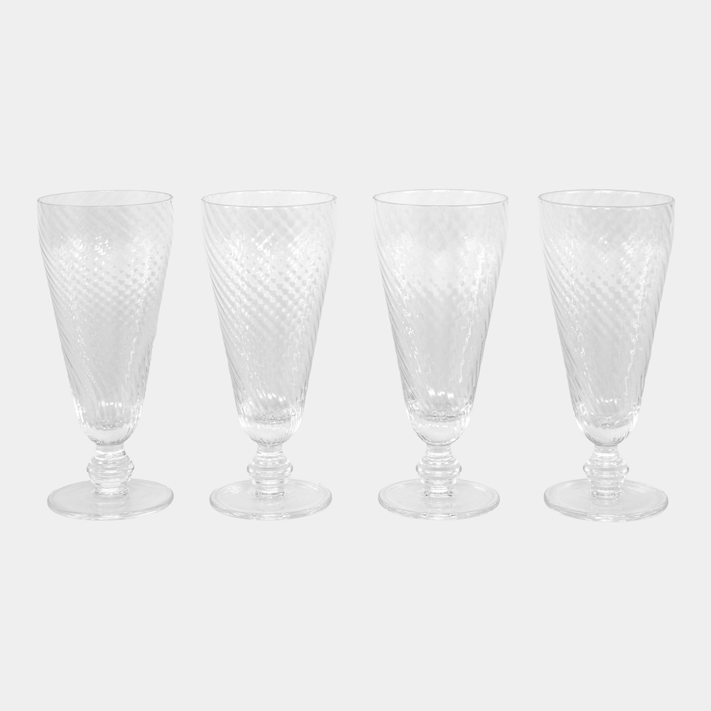 Swirl - Flute Glasses, Set of 4