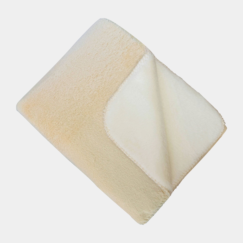 Pembroke Faux Fur - Neutral Reversible Throw 150x200cm