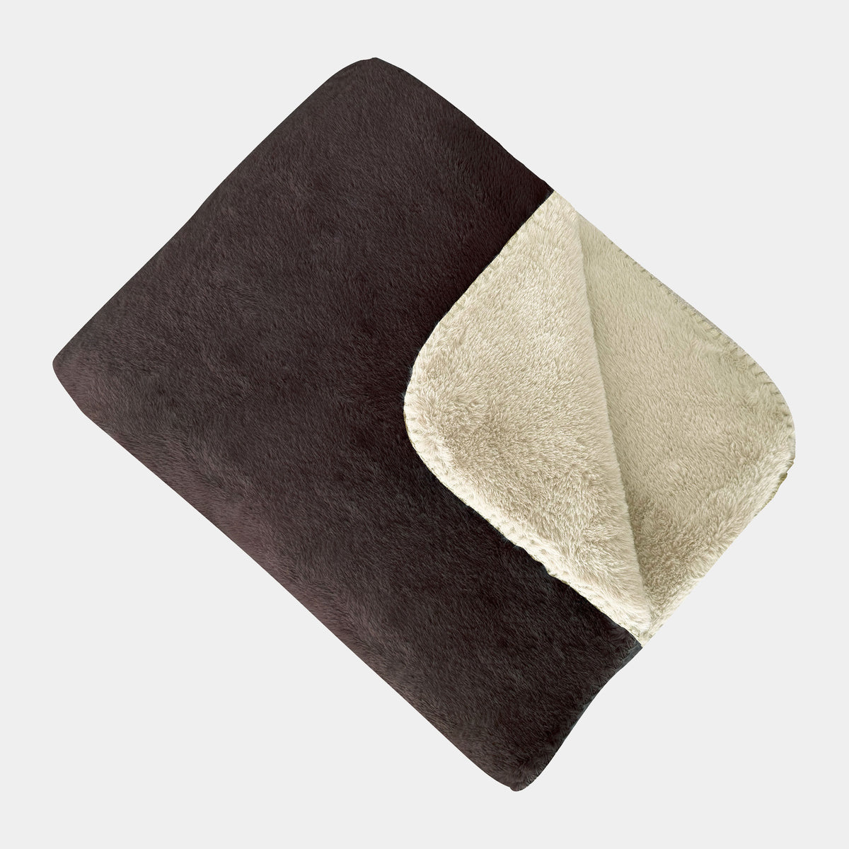 Pembroke Faux Fur - Chocolate Brown Reversible Throw 150x200cm