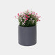 Artificial Baby's Breath Flower in Grey Pot - Realistic Faux Floral Display