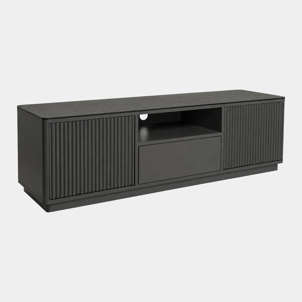 Otello - TV Unit, Ceramic Top Dark Grey Ceramic Top