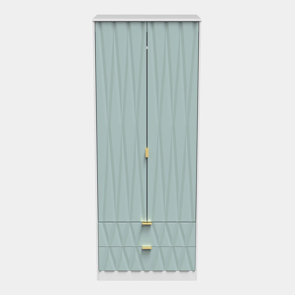 Jewel - Wardrobe With Drawers White Carcase & Duck Fronts