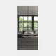 Florida - 2 Door Combi Mirrored Wardrobe