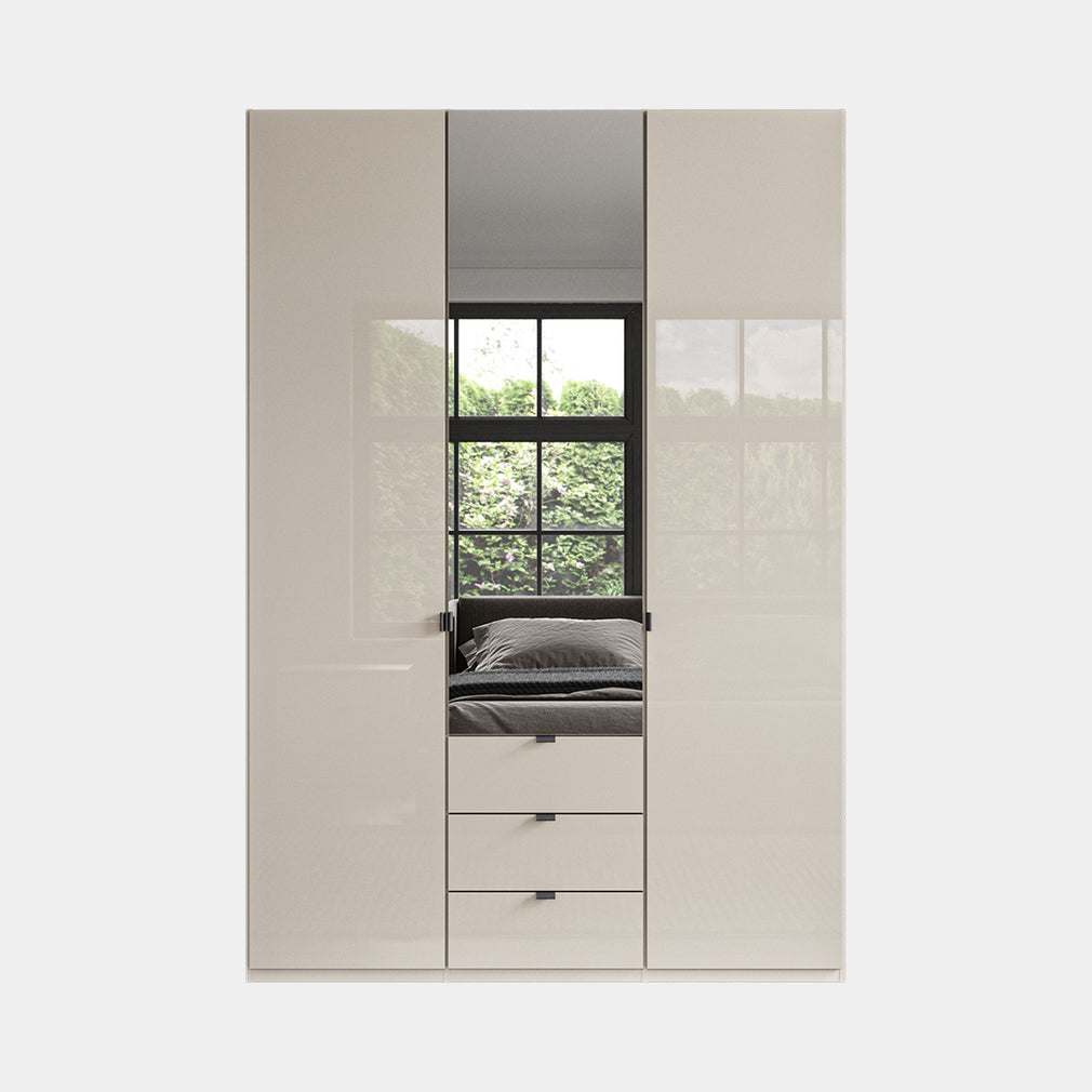 Florida - 3 Door Mirrored Combi Wardrobe