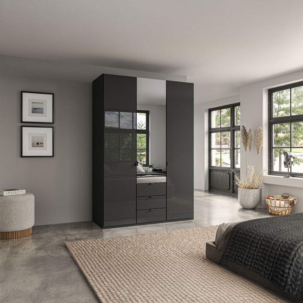 Florida - 3 Door Mirrored Combi Wardrobe