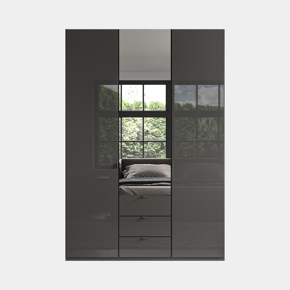 Florida - 3 Door Mirrored Combi Wardrobe