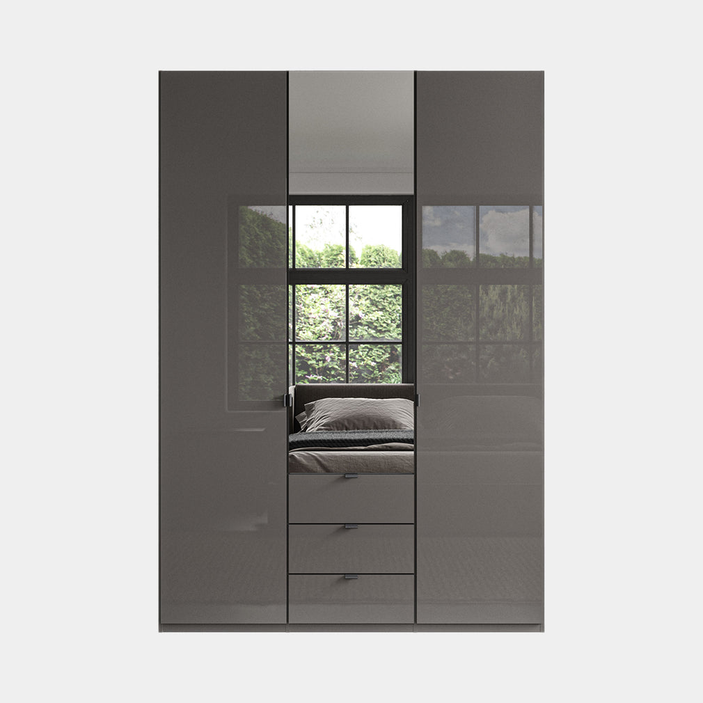 Florida - 3 Door Mirrored Combi Wardrobe