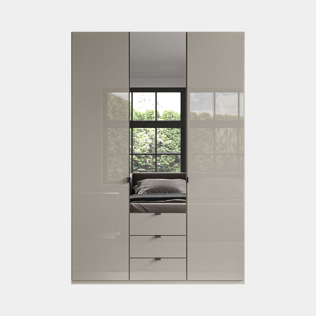 Florida - 3 Door Mirrored Combi Wardrobe