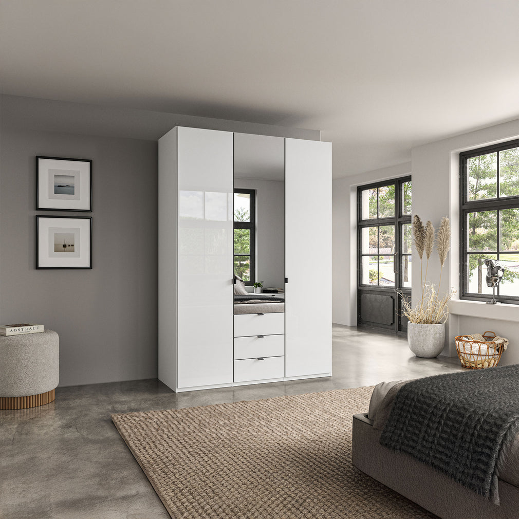 Florida - 3 Door Mirrored Combi Wardrobe