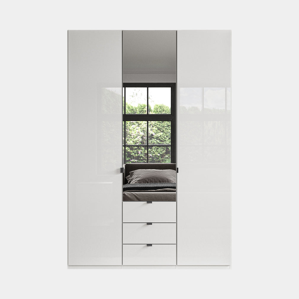 Florida - 3 Door Mirrored Combi Wardrobe