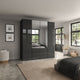 Florida - 4 Door Combi Mirrored Wardrobe