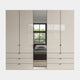 Florida - 5 Door Combi Mirrored Wardrobe