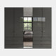 Florida - 5 Door Combi Mirrored Wardrobe