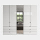 Florida - 5 Door Combi Mirrored Wardrobe