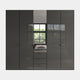 Florida - 5 Door Combi Mirrored Wardrobe