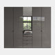Florida - 5 Door Combi Mirrored Wardrobe