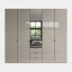 Florida - 5 Door Combi Mirrored Wardrobe