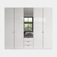 Florida - 5 Door Combi Mirrored Wardrobe