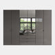 Florida - 6 Door Combi Mirrored Wardrobe