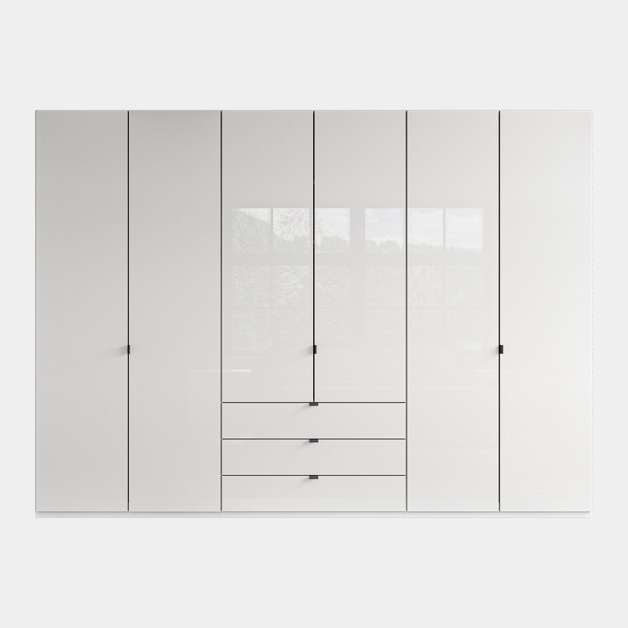 Florida - 6 Door Combi Wardrobe White