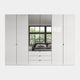 Florida - 6 Door Combi Mirrored Wardrobe