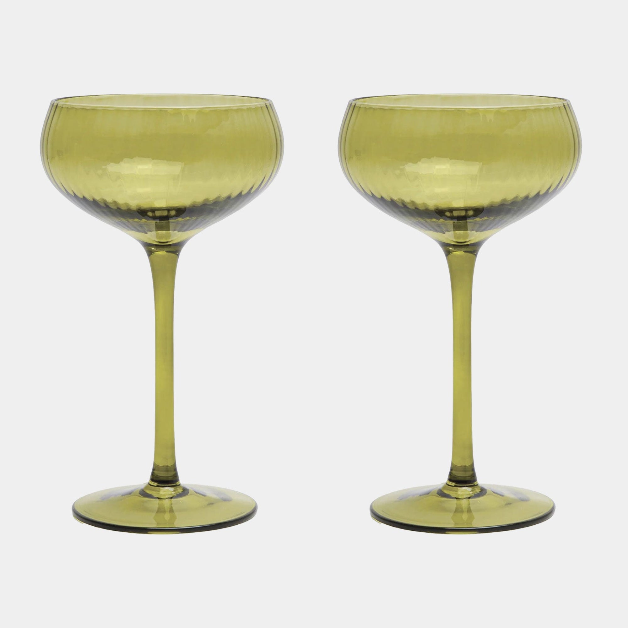 The Lou Coupe Green - Cocktail Glasses, Set of 2