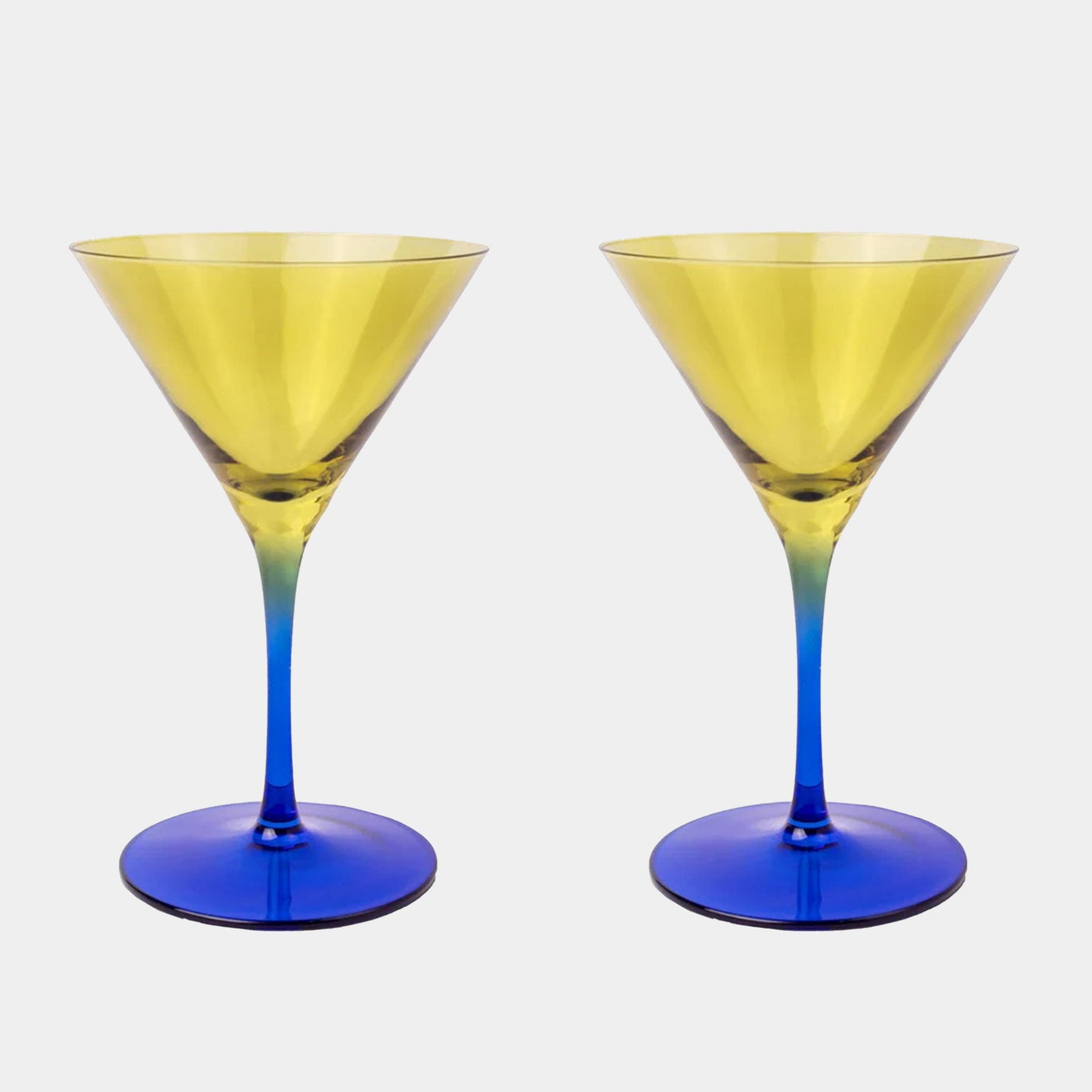 The Olive Blue - Martini Glasses, Set of 2