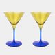 The Olive Blue - Martini Glasses, Set of 2