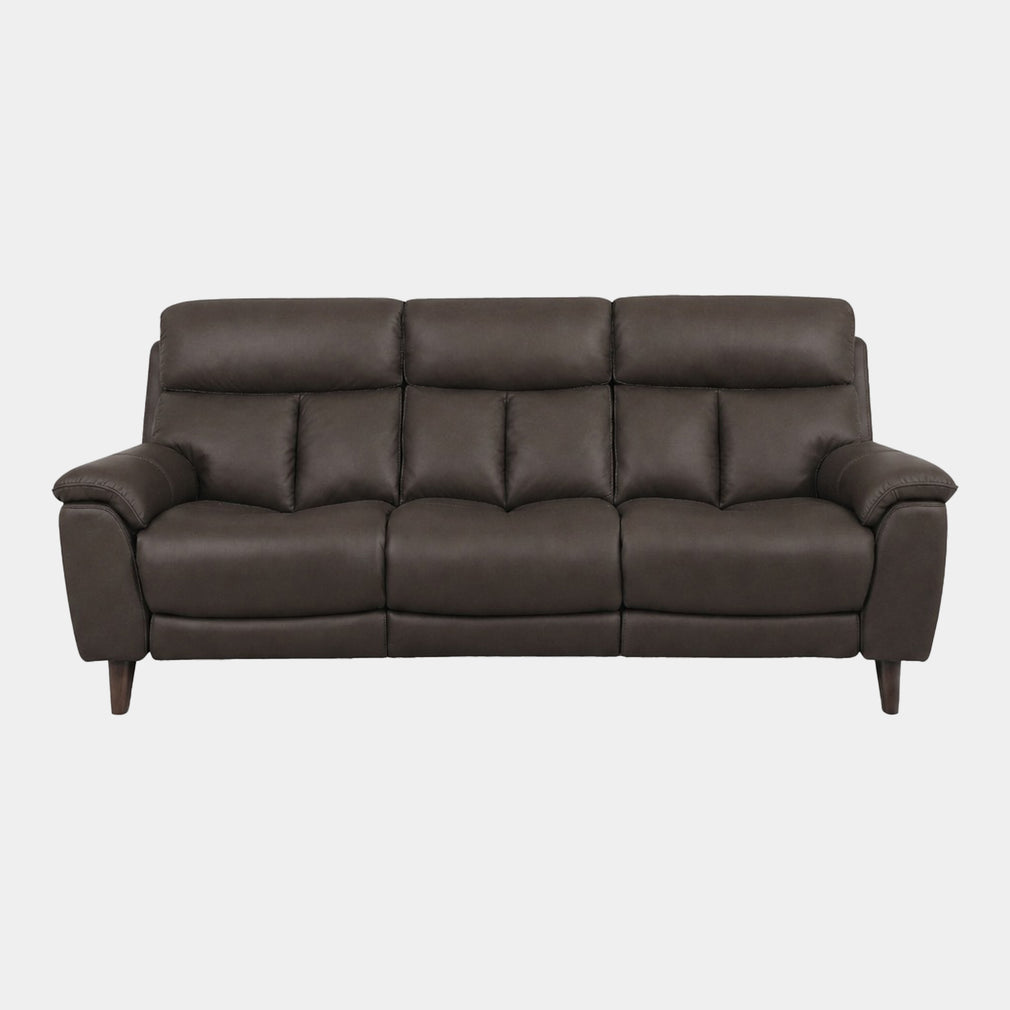 Connecticut - 3 Seat Power Recliner Sofa, Leather Tobacco - VS-706E