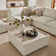 Retreat - Square Wood Top Table, Fabric