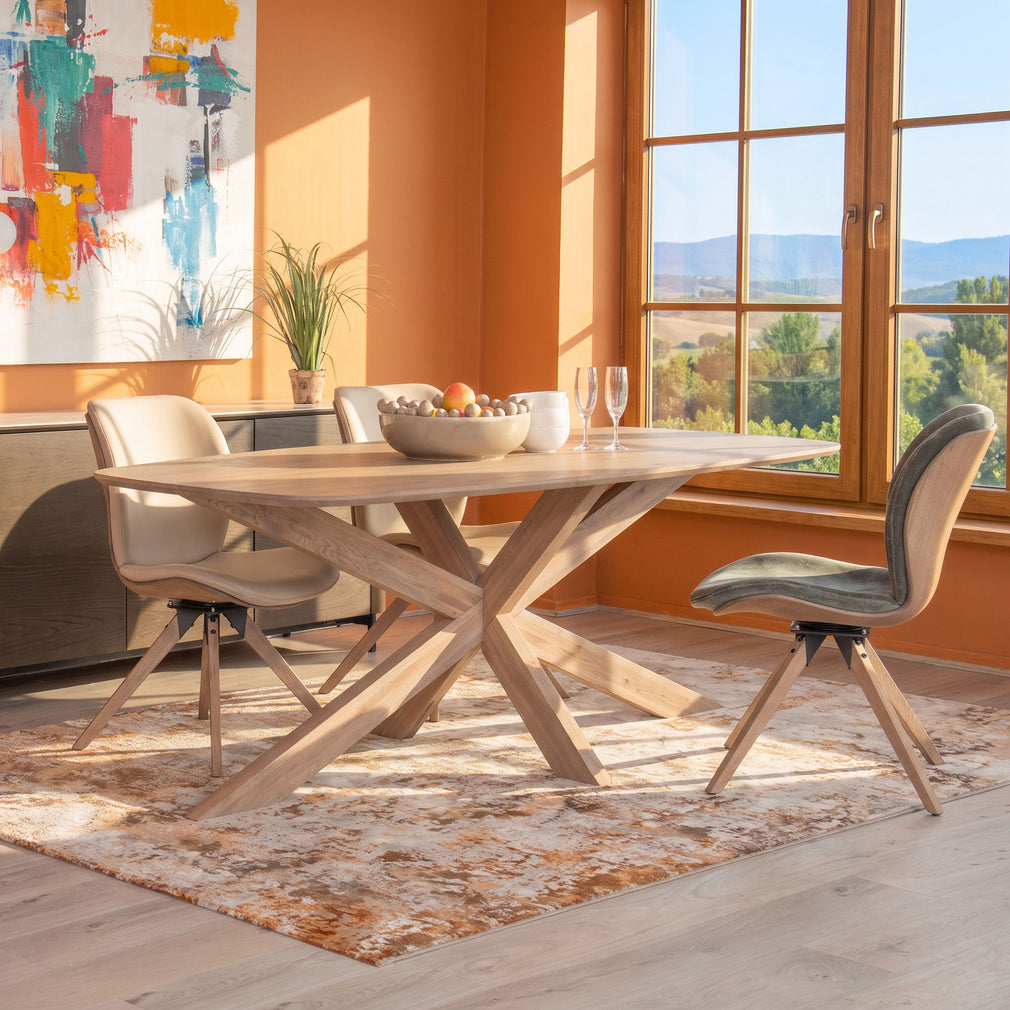 Terra - Swivel Dining Chair in Sage Fabric