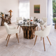 Twiggy - 130cm Round Dining Table & 4 Twiggy Chairs, Oatmeal