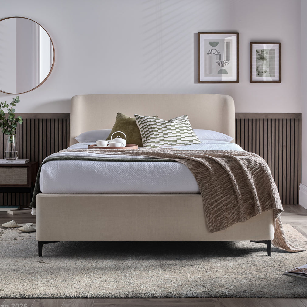 Stamford - Ottoman Bed Frame, Freya Vanilla