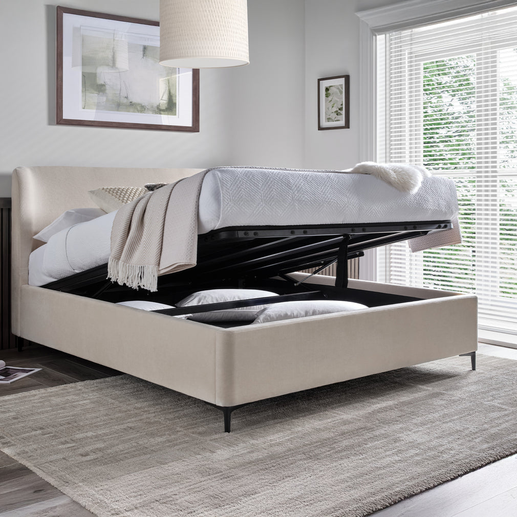 Stamford - Ottoman Bed Frame, Freya Vanilla