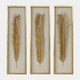 Palma Gold Leaf - Framed Wall Art, Set of 3
