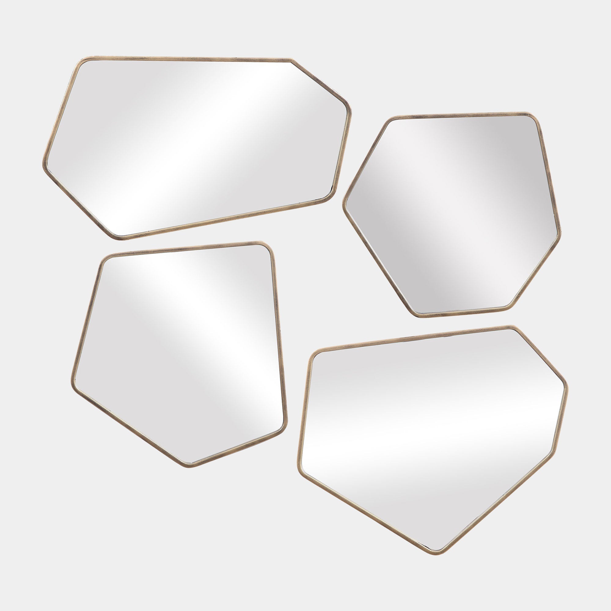 Tessera Gold - Mirrors, Set Of 4