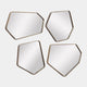 Tessera - Set Of 4 Mirrors, Gold