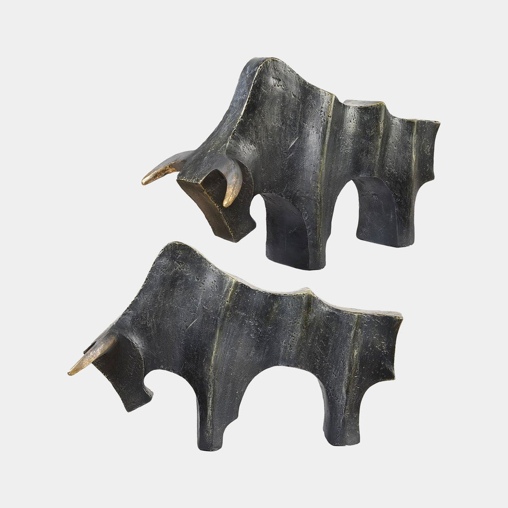Toro Black - Bull Sculptures, Set of 2