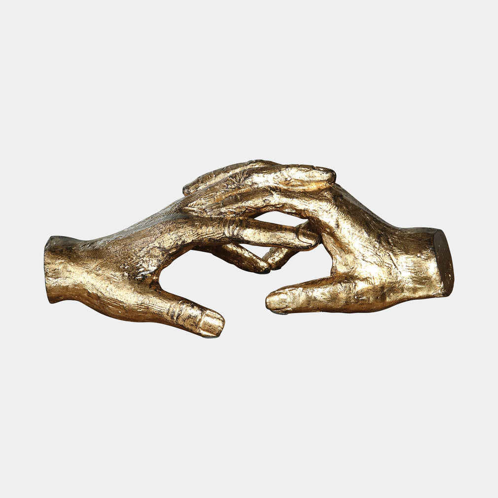 Collegamento - Gold Hands Sculpture