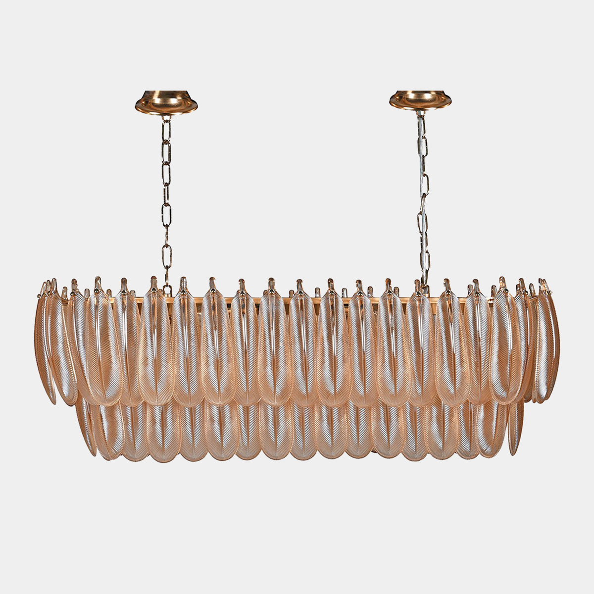 Feathers Amber - 2 Tier Pendant Ceiling Light